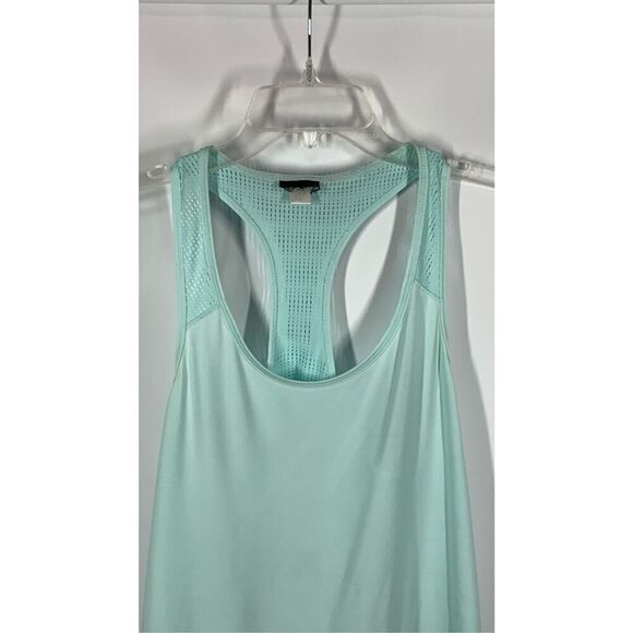 Adidas Women's Scoop Neck Mesh Racerback Tank Top Turquoise Size Medium - Picture 4 of 7